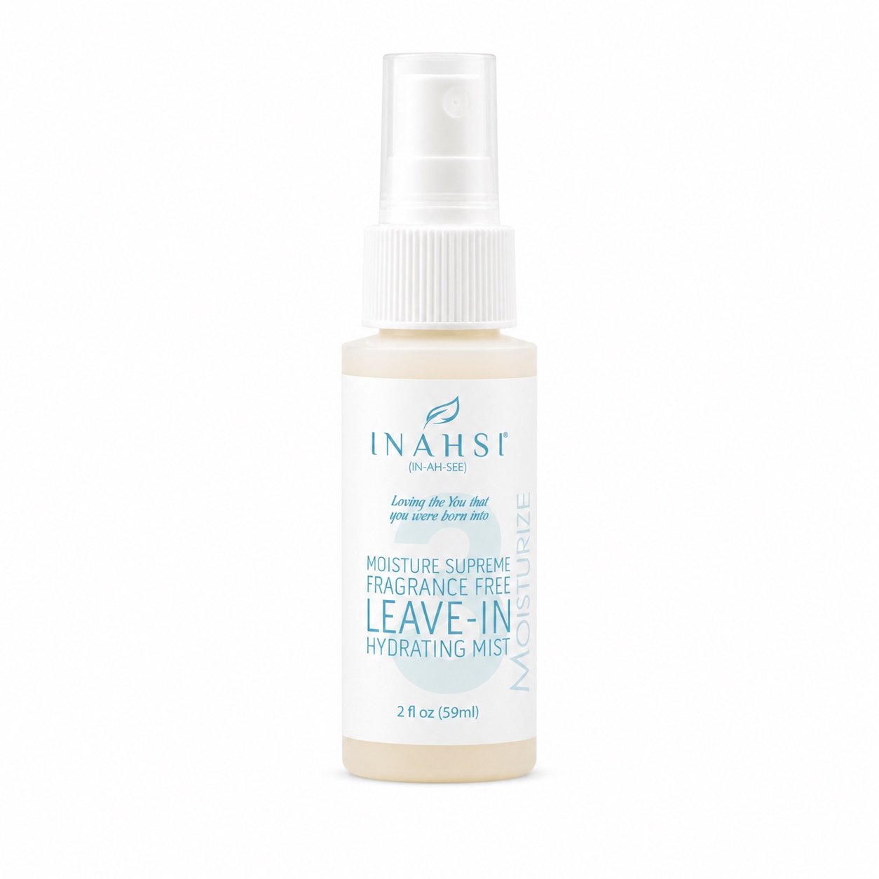Bekvapis purškiamas Leave - in Inahsi Naturals Moisture Supreme Fragrance Free Leave - in Hydrating Mist 59 ml.