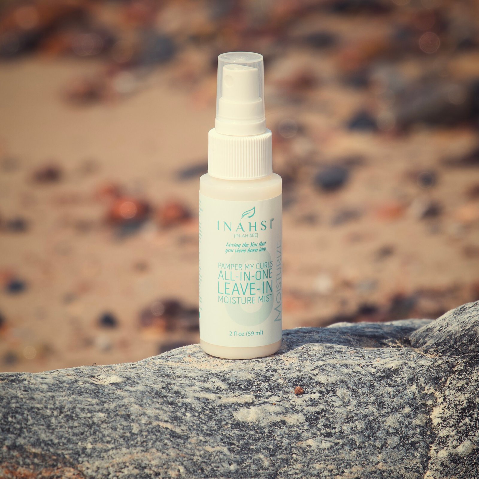 Nenuplaunamas drėkinamasis purškiklis Inahsi Naturals Pamper My Curls All-In-One Leave - in Moisture Mist 59 ml. - Image 2
