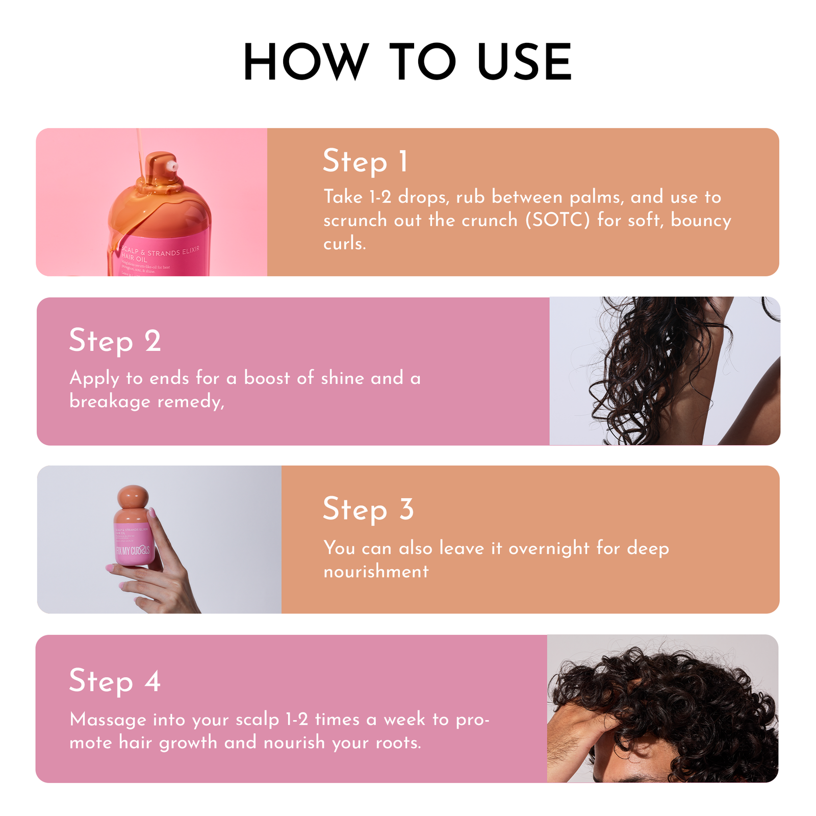 Plaukų aliejus Fix My Curls Scalp & Strands Elixir Hair Oil 30 ml - Image 5