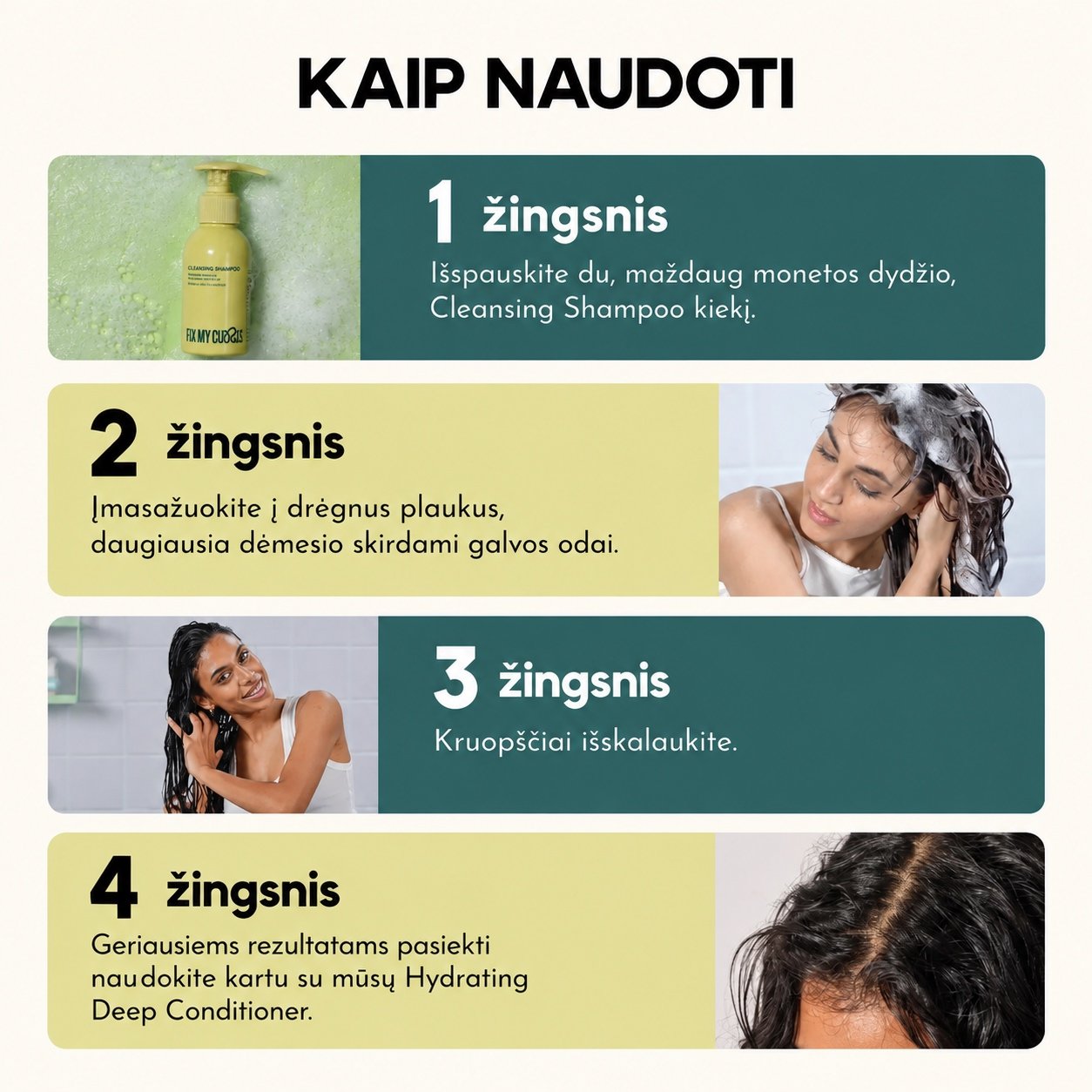 Valomasis šampūnas Fix My Curls Cleansing 100 ml. - Image 4