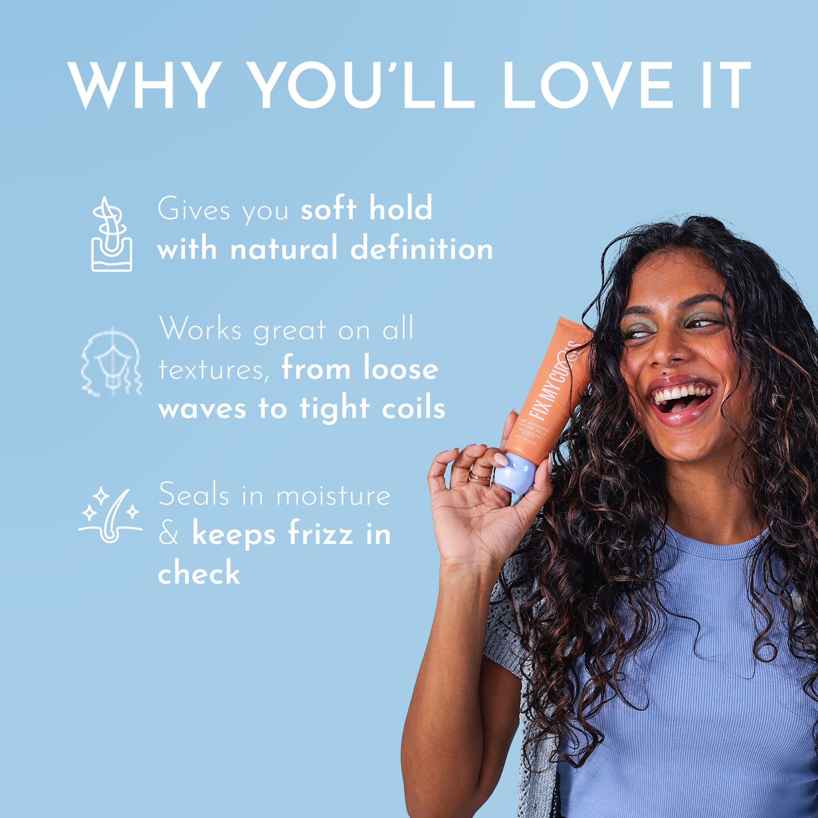 Garbanų želė Fix My Curls Curl Quenching Flax Seed Gelly 100 ml - Image 2